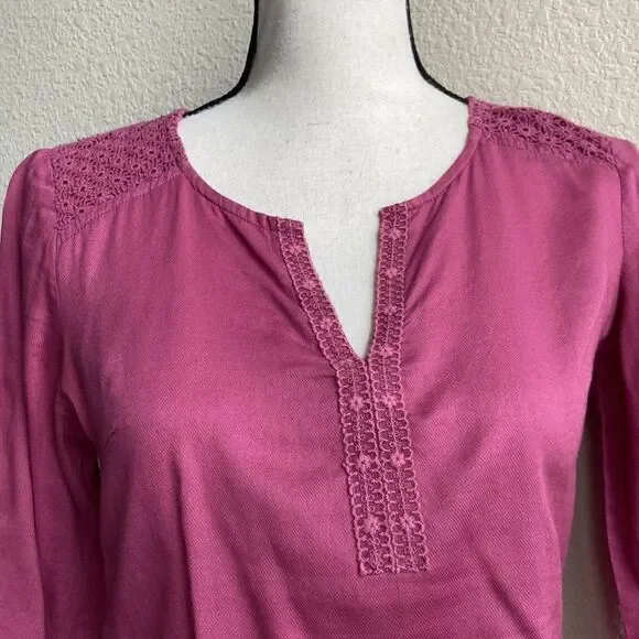 TRUCCO SPAIN CROCHET LONG SLEEVE TOP BLOUSE GARDEN GIRL! - Picture 3 of 8